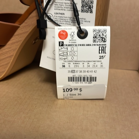 NIB Zara brown sandal size 36 - Picture 5 of 6